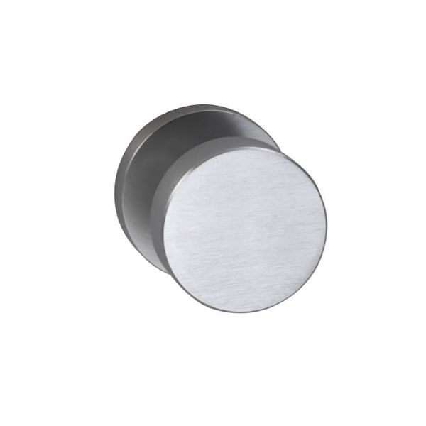 Single Dummy Knob Satin Chrome 935 with Modern Rose