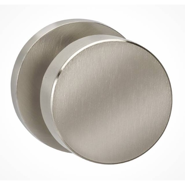 Modern Rose Passage Knob 2-3/4" Backset, T Strike Satin Nickel 935