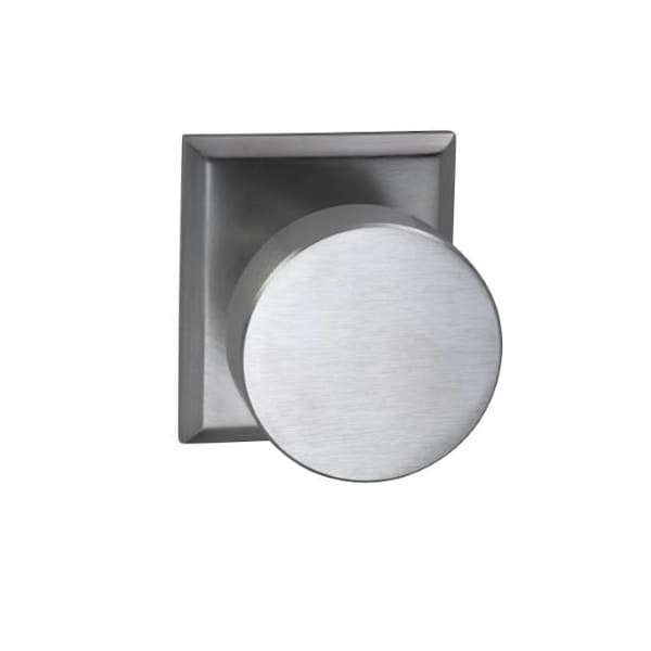 Rectangular Rose Pass Knob 2-3/4" BS T Strike Satin Chrome 935