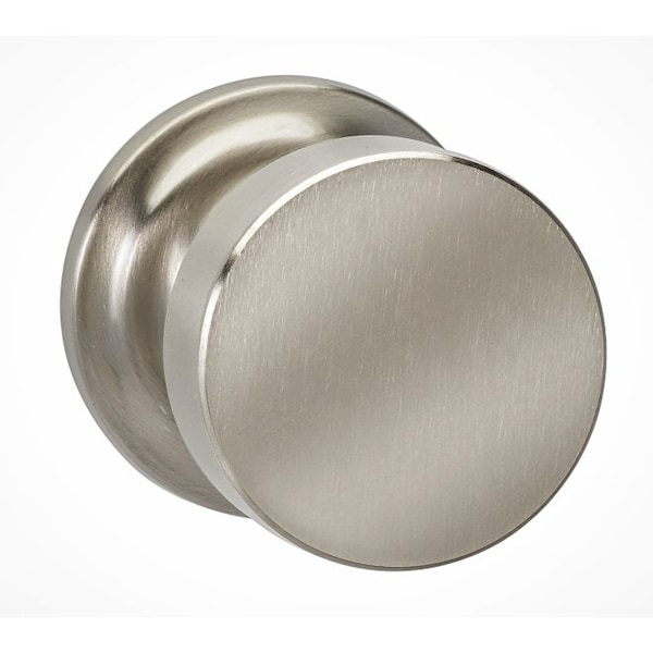 Traditional Rose Pass Knob 2-3/8" BS Full Lip Strike Satin Nickel 935