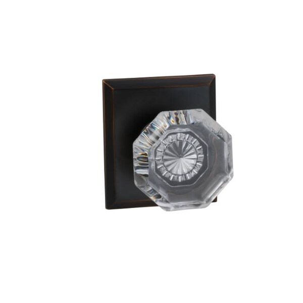 Rectangular Rose Priv Knob 2-3/4" BS Full Lip Strike Tuscan Bronze 955