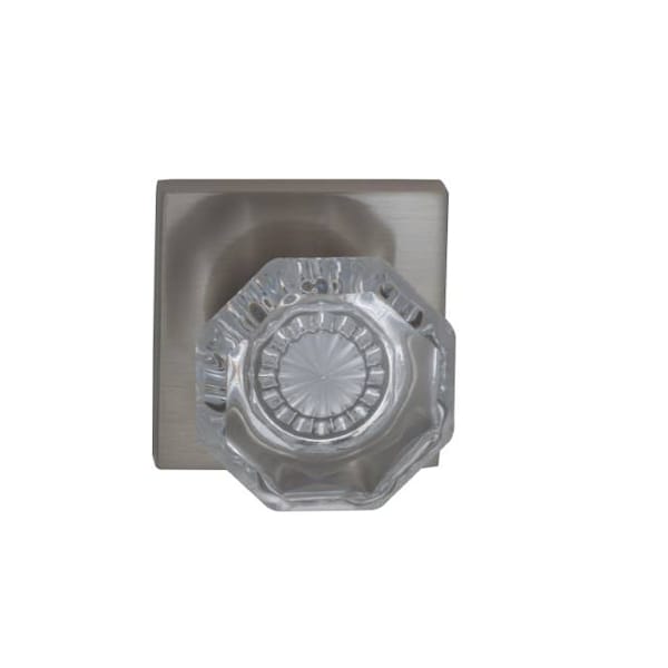 Rose Single Dummy Knob Satin Nickel 955 with Square