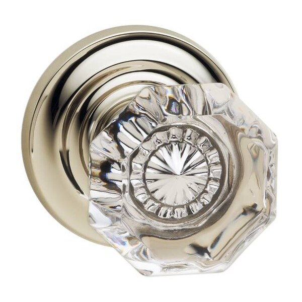 Traditional Rose Pass Knob 2-3/8" BS Full Lip Strike Bright Nickel 955