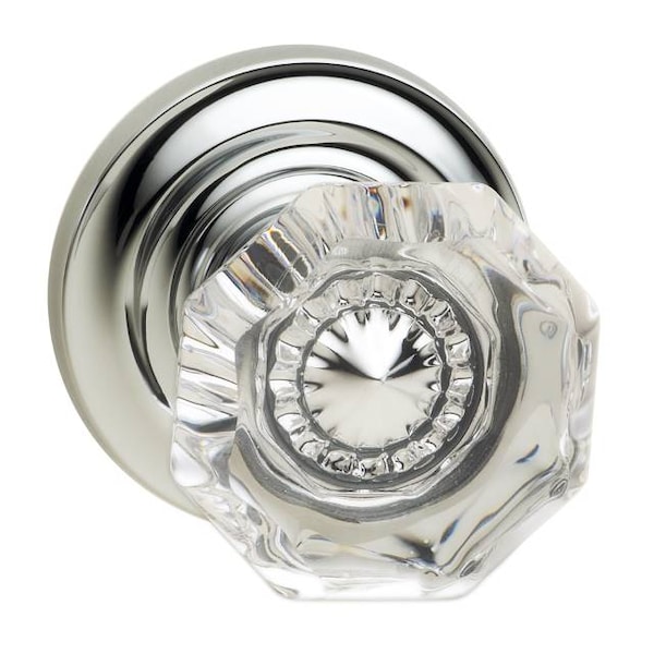 Traditional Rose Pass Knob 2-3/8" BS T Strike Bright Chrome 955
