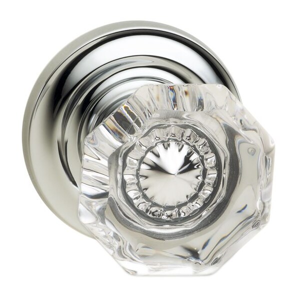 Traditional Rose Pass Knob 2-3/8" BS Full Lip Strike Bright Chrome 955