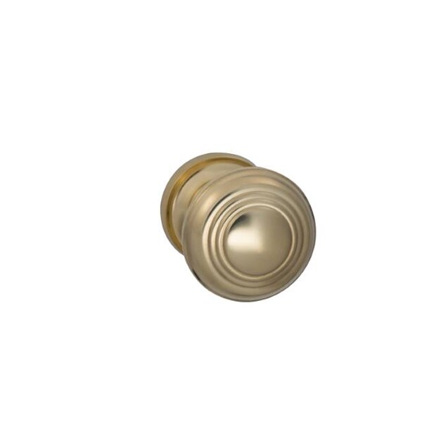 Knob with 1-3/4" Rose Single Dummy Unlacquered Bright Brass 970
