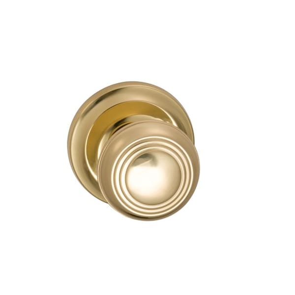 Knob 2-5/8" Rose Priv 234BS Full Lip 1-3/4" Doors Bright Brass 970