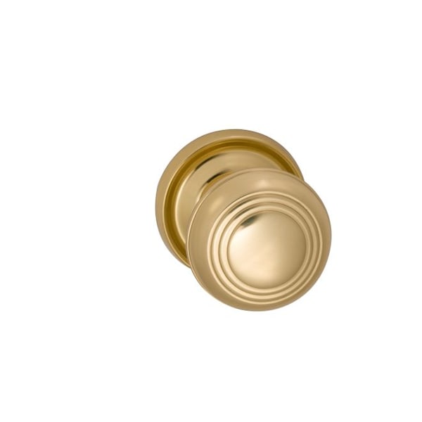 Knob 2-3/16" Rose Pass 2-3/4" BS T 1-3/8" Doors Bright Brass 970
