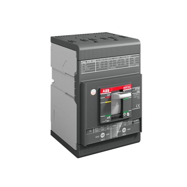 Molded Case Circuit Breaker, XT2H Series, 100A, 3 Pole, 600V AC, 150kA