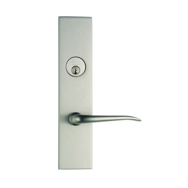 RH DBL CYL 234BS Mort Stainless 42 LVR 12000 Plate Satin Nickel