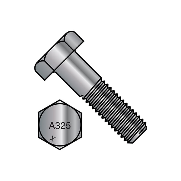 Grade A325, 7/8-9 x 5 in Structural Bolt, Hot Dipped Galvanized Steel, 5 in L, 35 PK