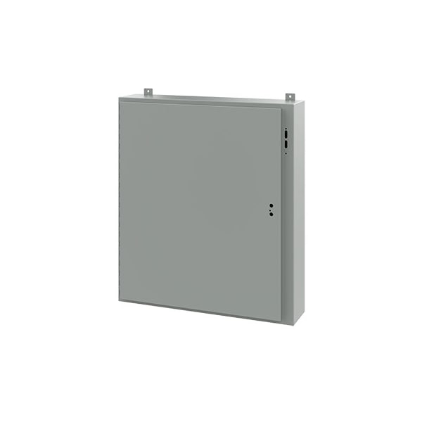Electrical Enclosures, 42 in H, 8 in D, 37.38 in W, NEMA 12, Mild Steel