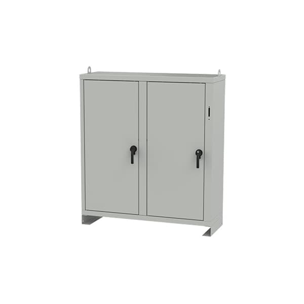 3 Point Latch with Padlock Handle Electrical Enclosures, 60 in H, 12 in D, 53 in W, 1, Steel