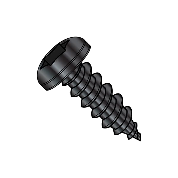 Thread Forming Screw, #8-18 x 3/4 in, Black Zinc Plated Steel Pan Head Torx Drive, 8000 PK