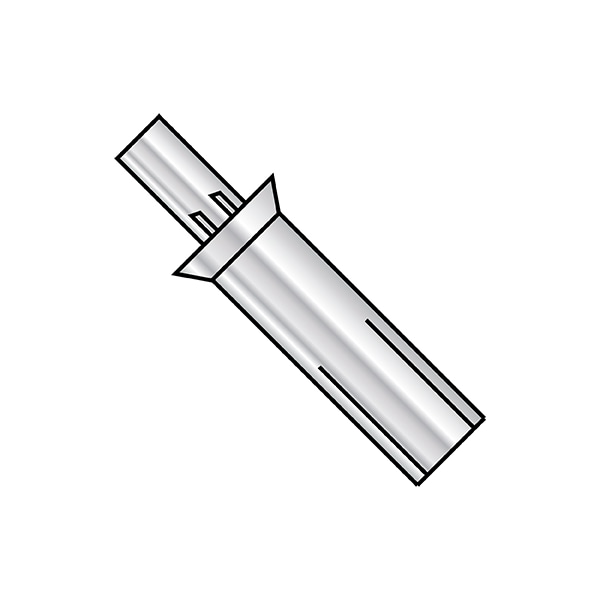 Nail Drive Anchor, 3/16" Dia., 5/8" L, Aluminum 1000 PK