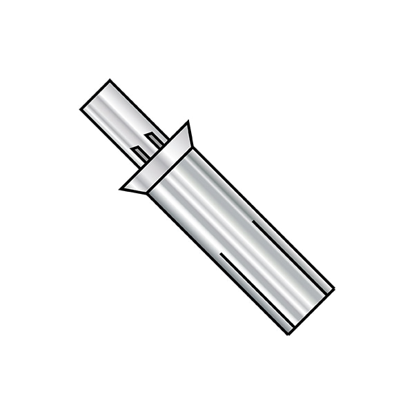Nail Drive Anchor, 5/32" Dia., 3/8" L, Aluminum 1000 PK
