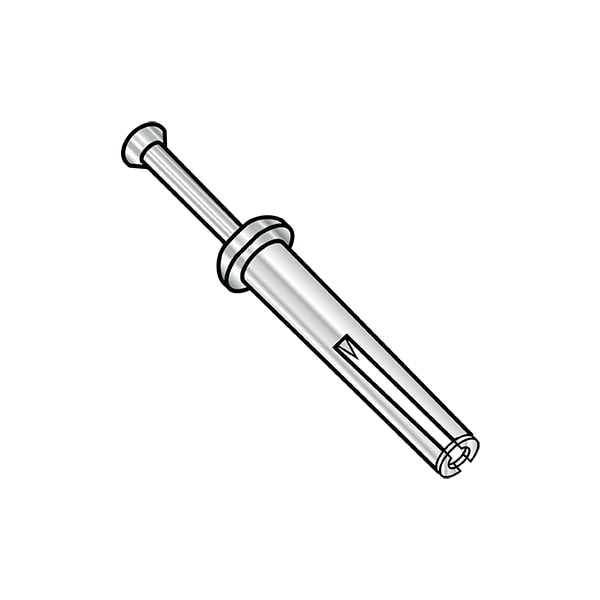 Nail Drive Anchor, 1/4" Dia., 1" L, Stainless Steel 100 PK