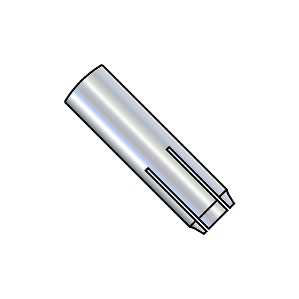Short Drop-In Anchor, 5/8" Dia, 11" L, Steel Zinc Plated, 25 PK