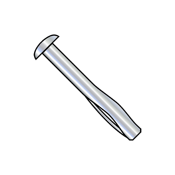 1/4" Dia., Alloy Steel Zinc Plated, 100 PK