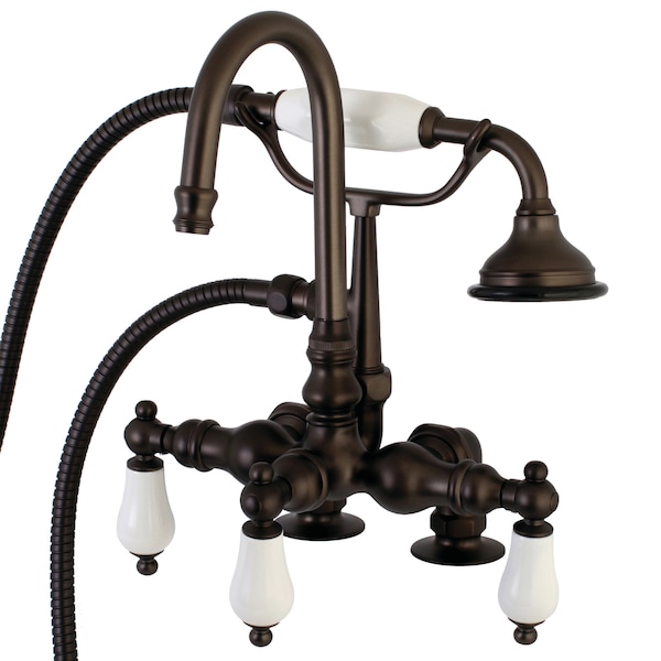 Deck-Mount Clawfoot Tub Faucet, Oil Rubbed Bronze, Deck Mount