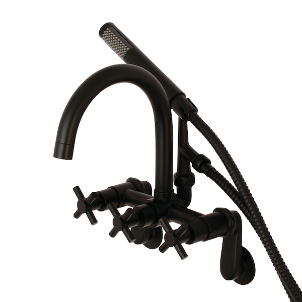 Wall-Mount Clawfoot Tub Faucet, Matte Black, Tub Wall Mount