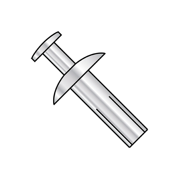 Nail Drive Anchor, 3/16" Dia., 7/32" L, Aluminum 1000 PK