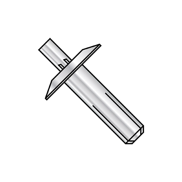 Nail Drive Anchor, 3/16" Dia., 7/32" L, Aluminum 1000 PK