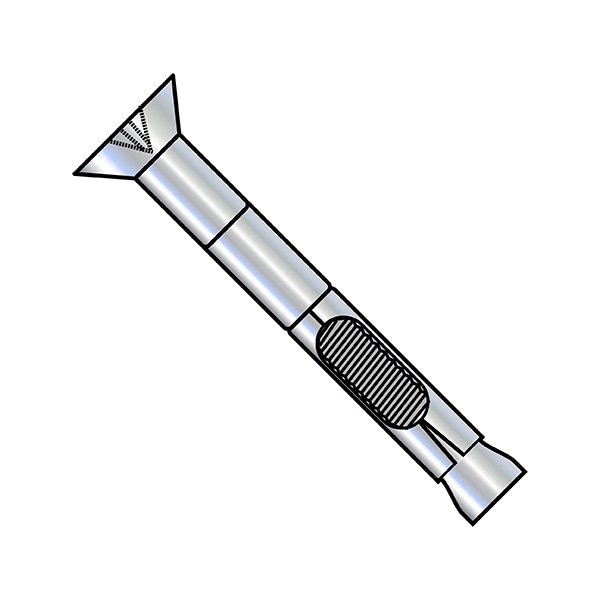 Sleeve Anchor, 3/8" Dia., 5" L, Steel Zinc Plated, 50 PK