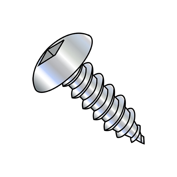 Self-Drilling Screw, #8-15 x 3/4 in, Zinc Plated Steel Truss Head Square Drive, 5000 PK