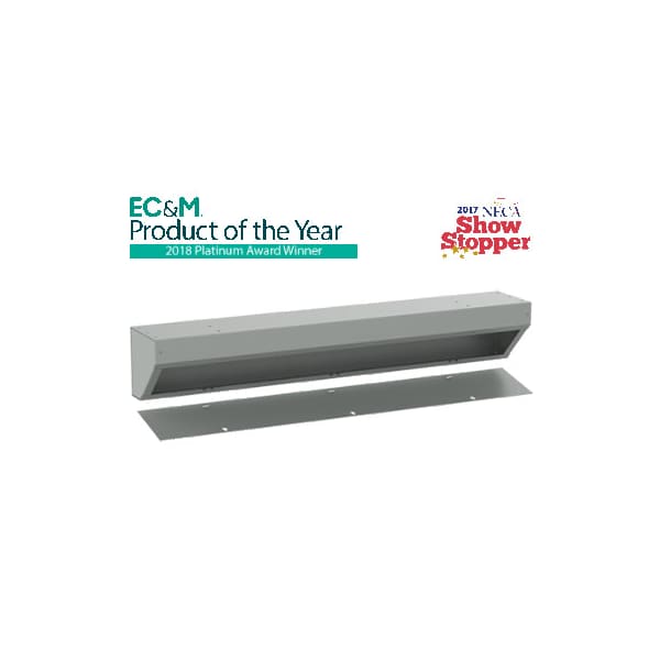 Angled Trough, NEMA Type 1, 10x10x48, Gray, Steel