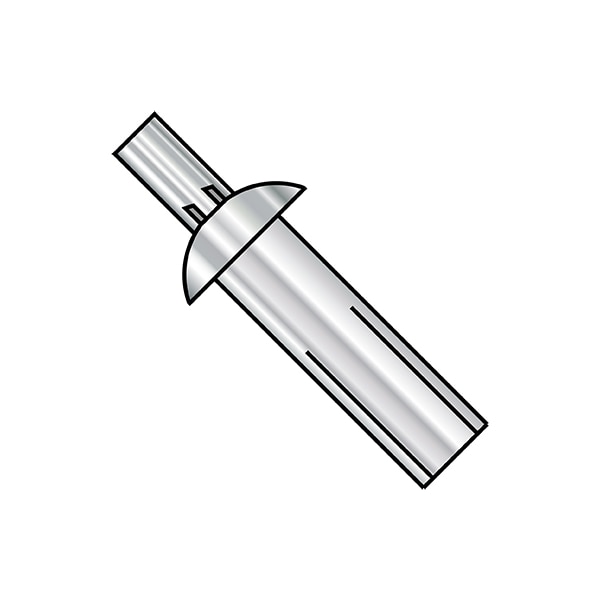 Nail Drive Anchor, 5/32" Dia., 3/32" L, Aluminum 1000 PK