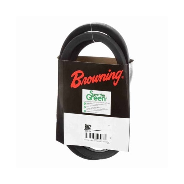 B62 Classical V-Belt, 65 in Outside Length, 21/32 in Top Width, 1 Ribs
