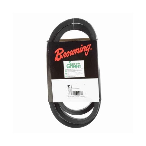 B71 Classical V-Belt, 74 in Outside Length, 21/32 in Top Width, 13/32 in Thickness, 1 Ribs