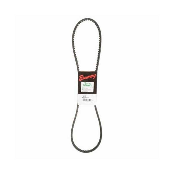 AX53 Cogged, Classical V-Belt, 54.3 in Outside Length, 1/2 in Top Width, 1 Ribs