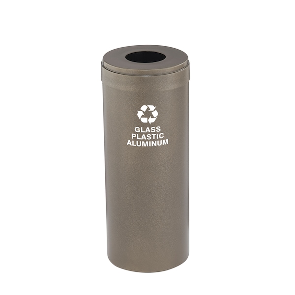 15 gal Round Recycling Bin, Bronze Vein