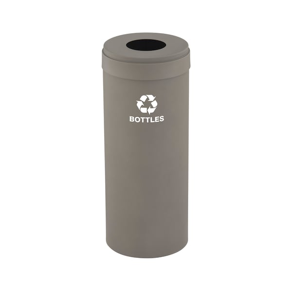15 gal Round Recycling Bin, Nickel