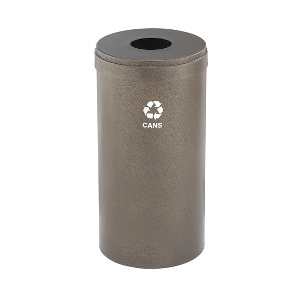 23 gal Round Recycling Bin, Bronze Vein