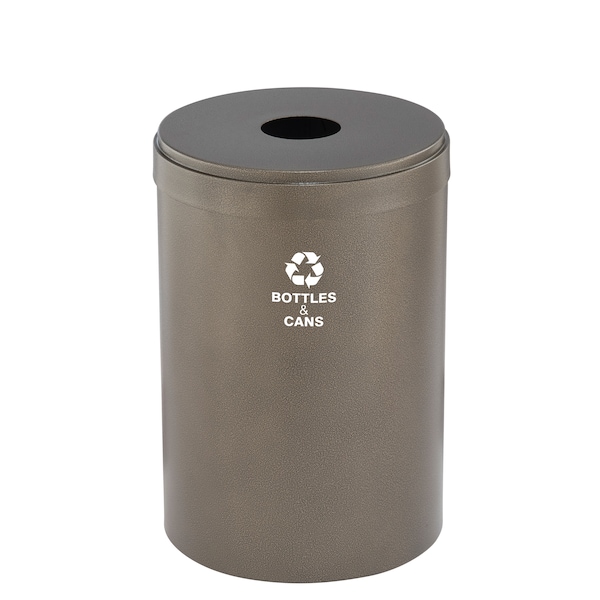 33 gal Round Recycling Bin, Bronze Vein