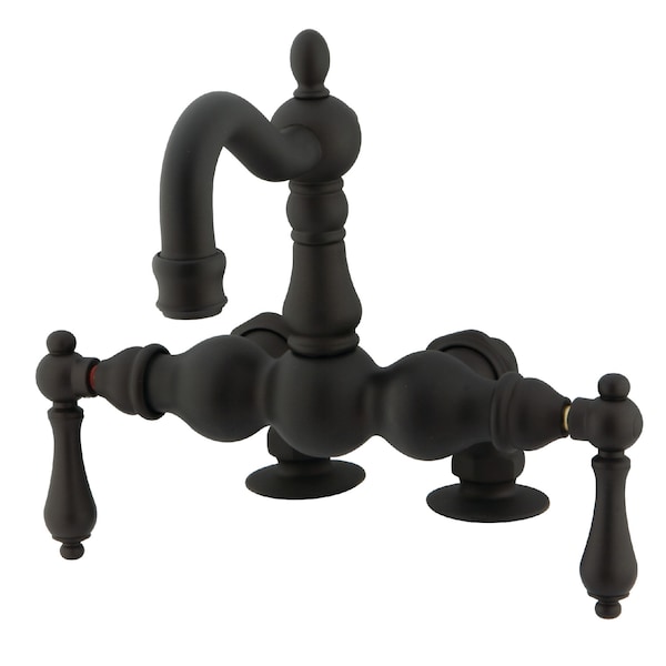Deck-Mount Clawfoot Tub Faucet, Standard, 3-3/8", 2, Deck Mount, Oil Rubbed Bronze