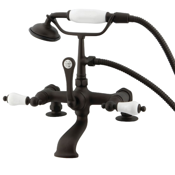 Deck-Mount Clawfoot Tub Faucet, Standard, 7", 2, Deck Mount, Oil Rubbed Bronze