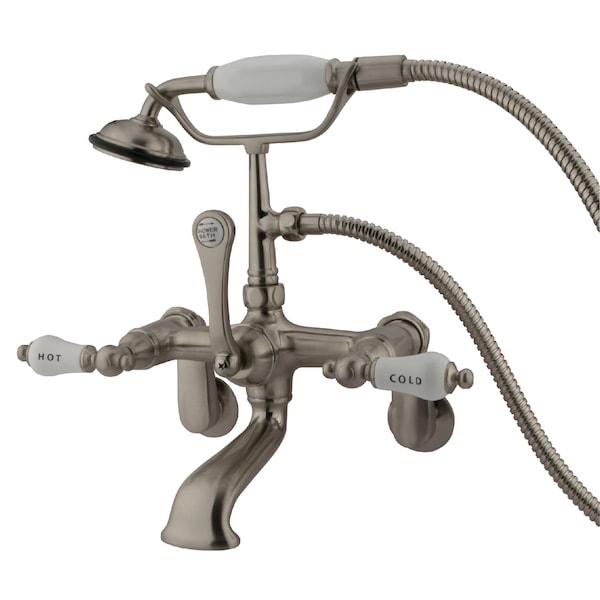 Wall-Mount Clawfoot Tub Faucet, Brushed Nickel, Tub Wall Mount