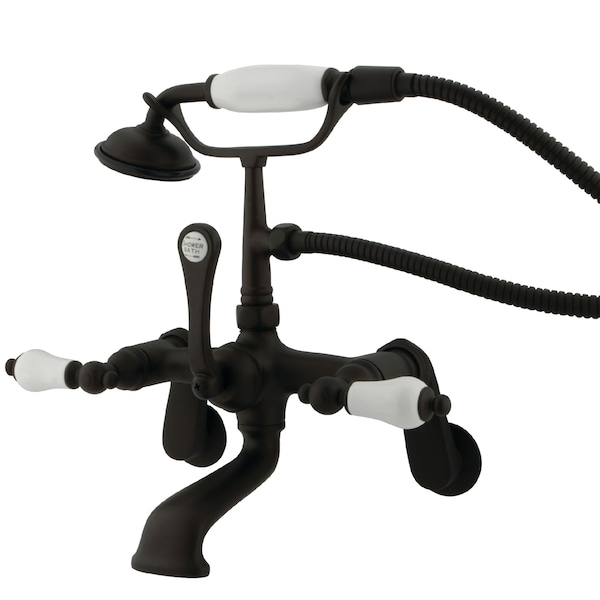 Wall-Mount Clawfoot Tub Faucet, Standard, 3-3/8" to 11", 2, Tub Wall Mount, Oil Rubbed Bronze