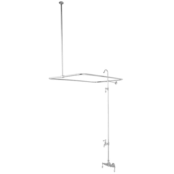 Wall-Mount Clawfoot Tub Faucet, Polished Chrome, Tub Wall Mount