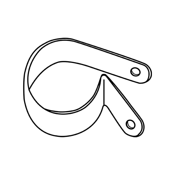 Cable Clamp, Nylon, 1-1/2 in Bundle Dia., 2500 PK