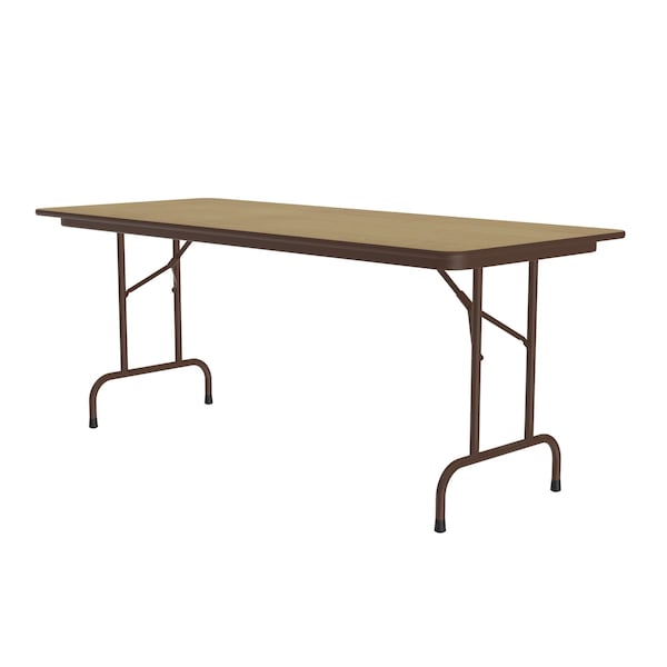 Rectangle Commerical Folding Utility Table, High Pressure Laminate Top, Fusion Maple