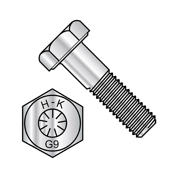 Grade 9, 5/8"-11 Hex Head Cap Screw, Ecoguard Steel, 2-1/2 in L, 125 PK