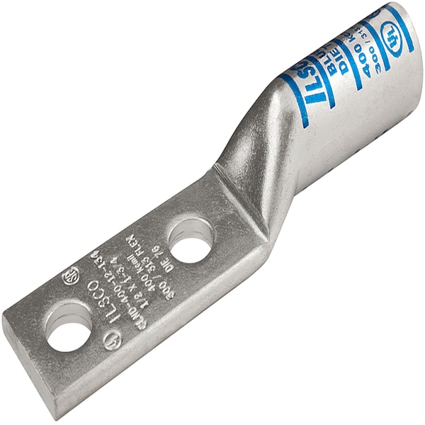 Two-Hole Compression Lug, Standard Barrel, Copper, None, 2 PK