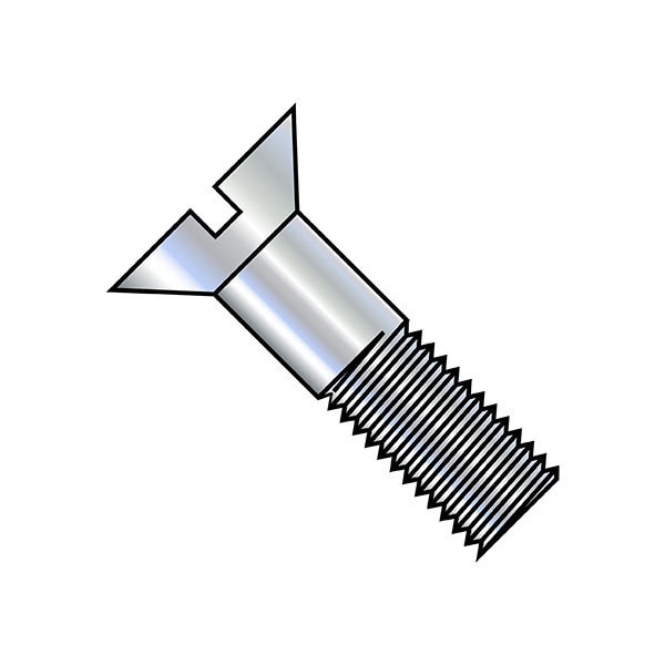 Wood Screw, 5/8"-11, 2 in, Zinc Plated Steel Slotted Drive, 175 PK