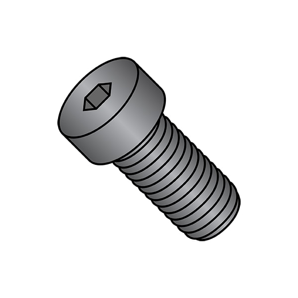 #10-32 Socket Head Cap Screw, Plain Steel, 1/2 in Length, 100 PK