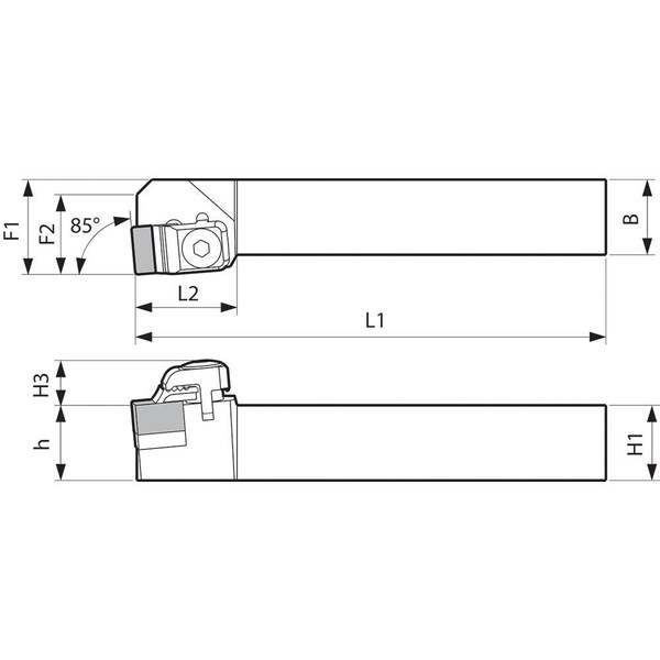 Turning Toolholder, CSYNL 2525M12